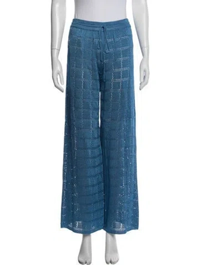 Pre-owned Calle Del Mar Lace Pattern Sweatpants W/ Tags In Blue