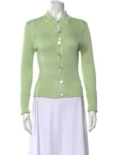 Pre-owned Calle Del Mar Long Sleeve Top In Green