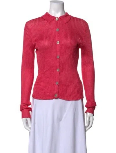Pre-owned Calle Del Mar Long Sleeve Top In Pink