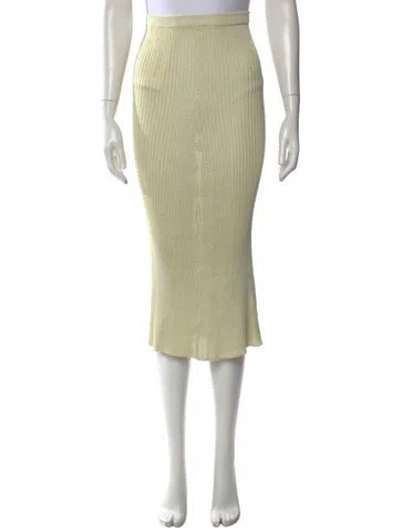 Pre-owned Calle Del Mar Midi Length Skirt In Green