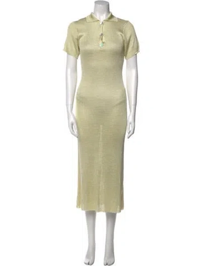 Pre-owned Calle Del Mar Mock Neck Long Dress W/ Tags In Green