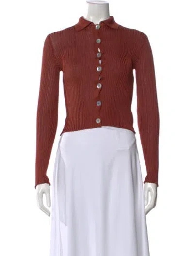 Pre-owned Calle Del Mar Mock Neck Sweater In Brown