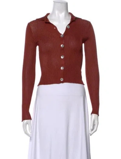 Pre-owned Calle Del Mar Mock Neck Sweater In Red