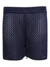 Calle Del Mar Open-knit Shorts In Blue