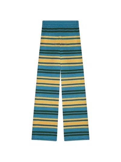 Calle Del Mar Paper Stripe Trousers In Brown
