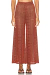 Calle Del Mar Patchwork Pant In Brown
