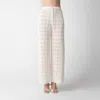 Calle Del Mar Patchwork Pant In Natural In White