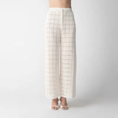 Calle Del Mar Patchwork Pant In Natural In White