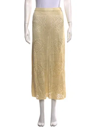 Pre-owned Calle Del Mar Patterned Long Skirt In Multicolor