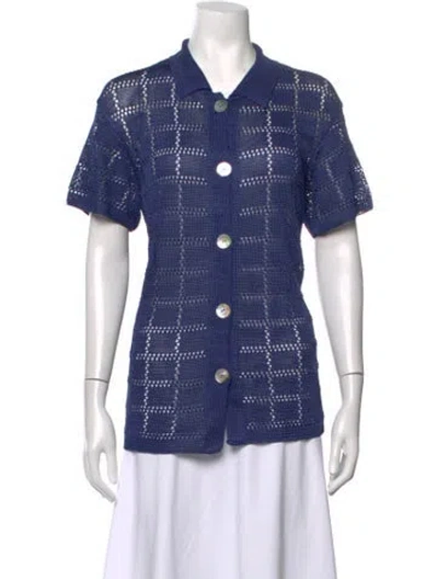 Pre-owned Calle Del Mar Patterned Sweater In Blue