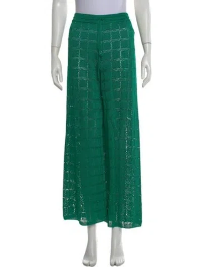 Pre-owned Calle Del Mar Patterned Wide Leg Pants W/ Tags In Green