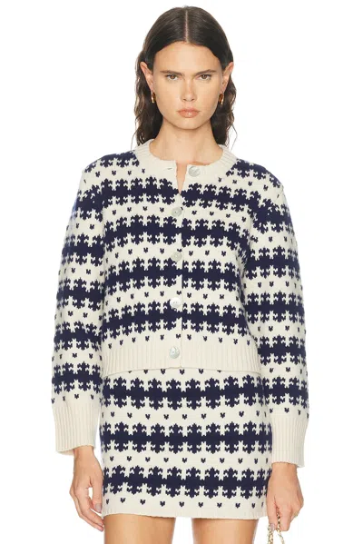 Calle Del Mar Royal Fair Isle Cashmere Cardigan In Multi
