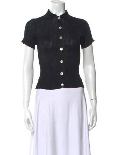 Pre-owned Calle Del Mar Short Sleeve Polo In Black