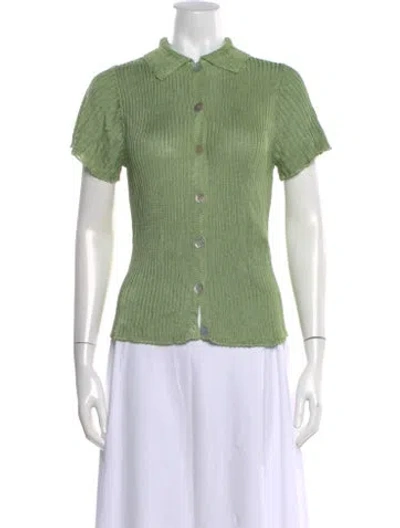 Pre-owned Calle Del Mar Short Sleeve Polo In Green