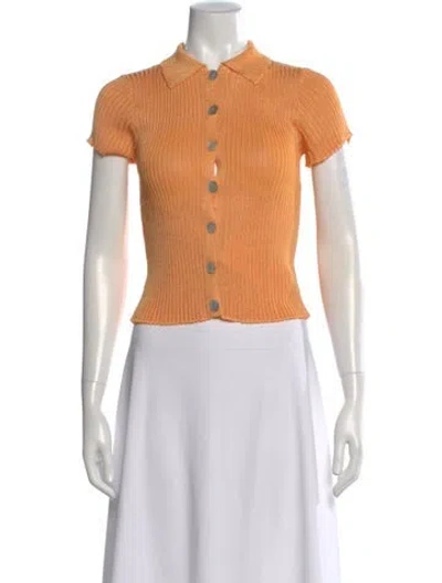 Pre-owned Calle Del Mar Short Sleeve Polo In Orange