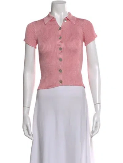 Pre-owned Calle Del Mar Short Sleeve Polo In Pink