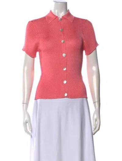 Pre-owned Calle Del Mar Short Sleeve Polo In Pink
