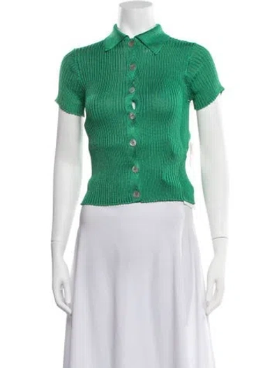 Pre-owned Calle Del Mar Short Sleeve Polo W/ Tags In Green
