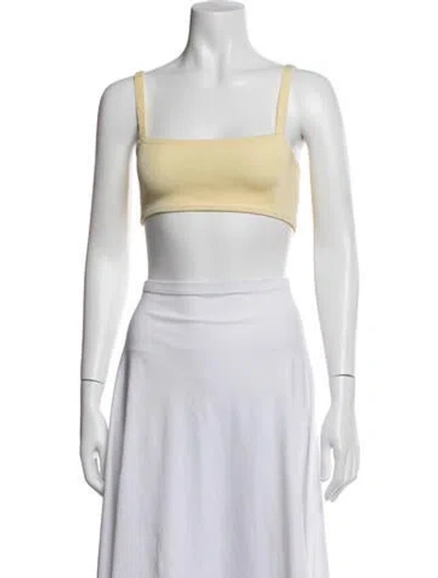 Pre-owned Calle Del Mar Square Neckline Sleeveless Crop Top In Blue