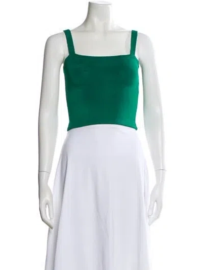 Pre-owned Calle Del Mar Square Neckline Sleeveless Crop Top In Brown