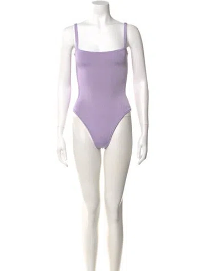Pre-owned Calle Del Mar Square Neckline Sleeveless Top In Purple