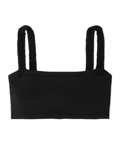 Calle Del Mar Stretch-knit Bralette Top In Black