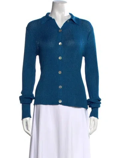 Pre-owned Calle Del Mar V-neck Sweater In Blue