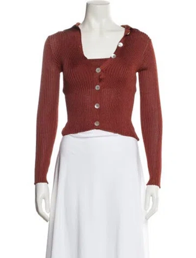 Pre-owned Calle Del Mar V-neck Sweater In Brown