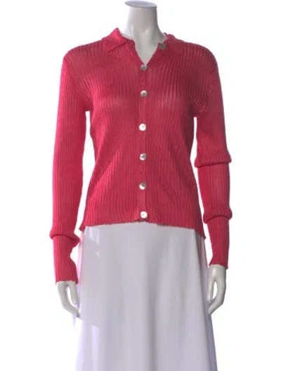 Pre-owned Calle Del Mar V-neck Sweater In Pink