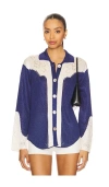 Calle Del Mar Western Shirt In Blue