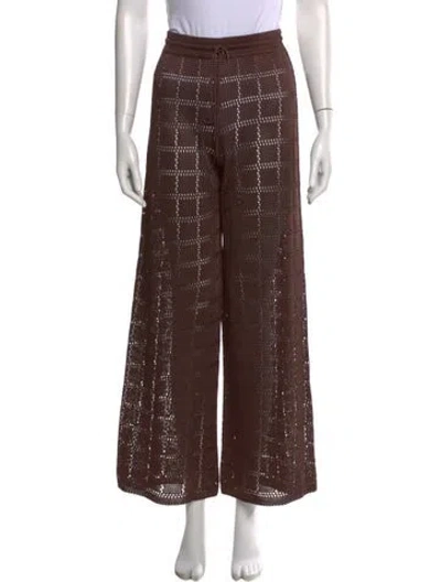 Pre-owned Calle Del Mar Wide Leg Pants In Brown