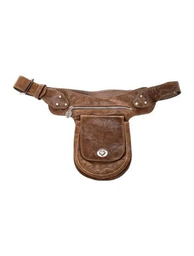 Pre-owned Calleen Cordero Leather Belt Bag In Brown