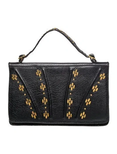 Pre-owned Calleen Cordero Leather Clutch In Black
