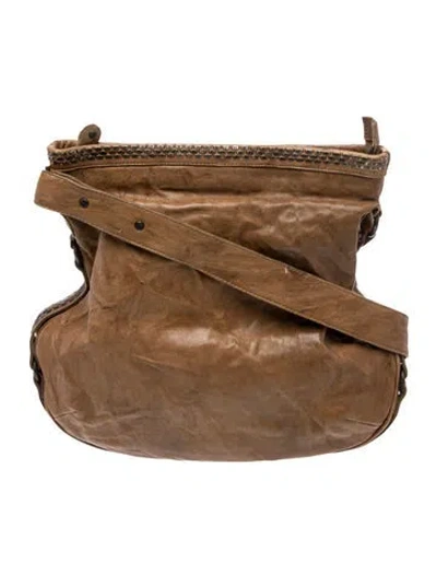 Pre-owned Calleen Cordero Leather Crossbody Bag In Brown