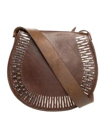 Pre-owned Calleen Cordero Leather Crossbody Bag In Brown