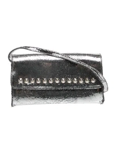 Pre-owned Calleen Cordero Leather Crossbody Bag In Grey