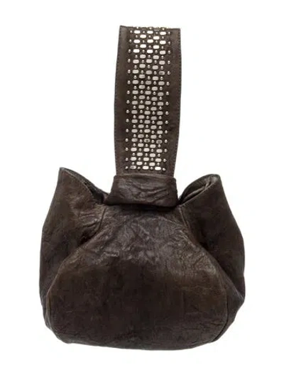 Pre-owned Calleen Cordero Leather Evening Bag In Brown
