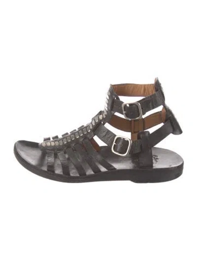 Pre-owned Calleen Cordero Leather Gladiator Sandals In Multi