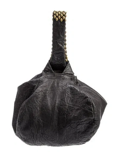 Pre-owned Calleen Cordero Leather Hobo In Black