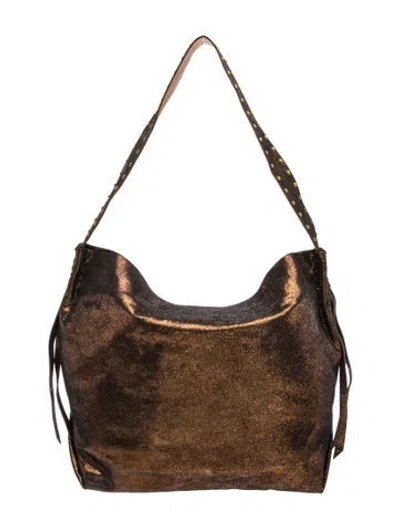 Pre-owned Calleen Cordero Leather Hobo In Brown/metallic