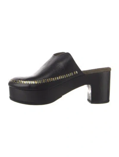 Pre-owned Calleen Cordero Leather Mules In Blue