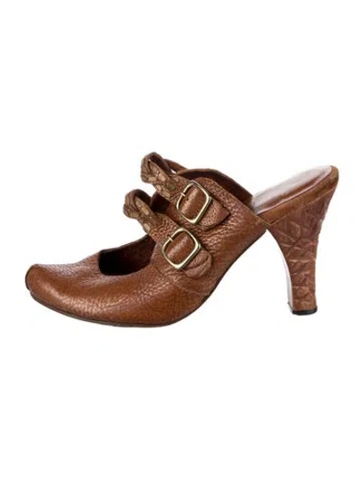 Pre-owned Calleen Cordero Leather Mules In Brown