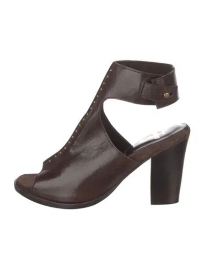 Pre-owned Calleen Cordero Leather Mules In Brown