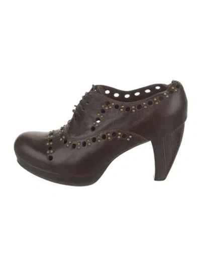 Pre-owned Calleen Cordero Leather Pumps In Brown