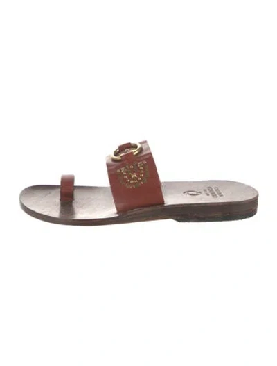 Pre-owned Calleen Cordero Leather Sandals In Brown