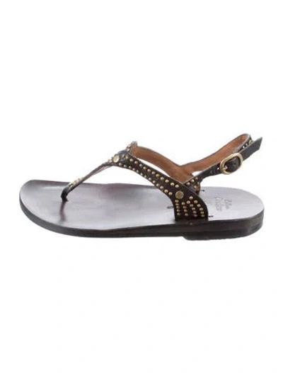 Pre-owned Calleen Cordero Leather Sandals In Multi