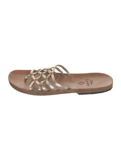Pre-owned Calleen Cordero Leather Sandals In Neutrals