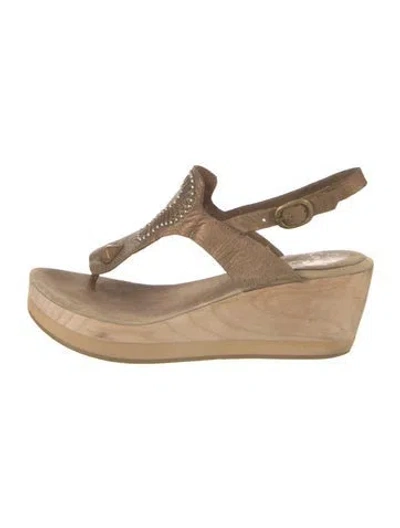 Pre-owned Calleen Cordero Leather Sandals In Neutrals