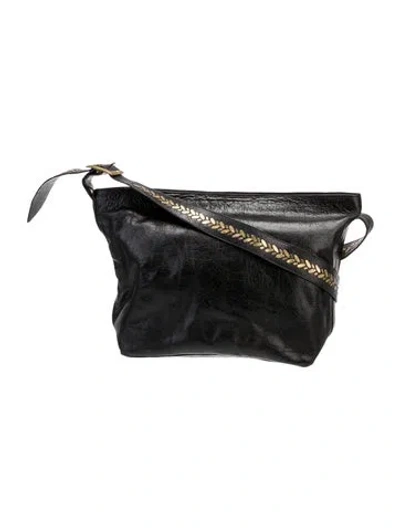 Pre-owned Calleen Cordero Leather Shoulder Bag In Black