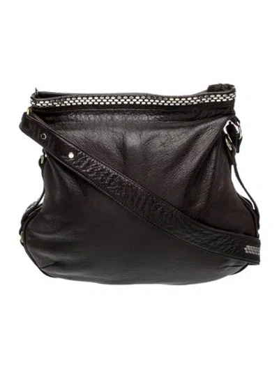Pre-owned Calleen Cordero Leather Shoulder Bag In Black
